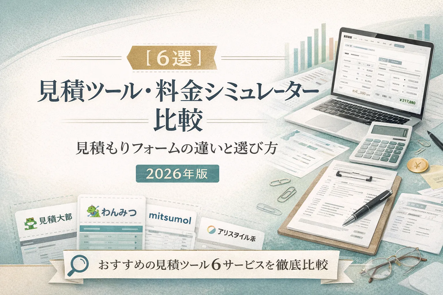 見積ツール比較記事のサムネイル画像