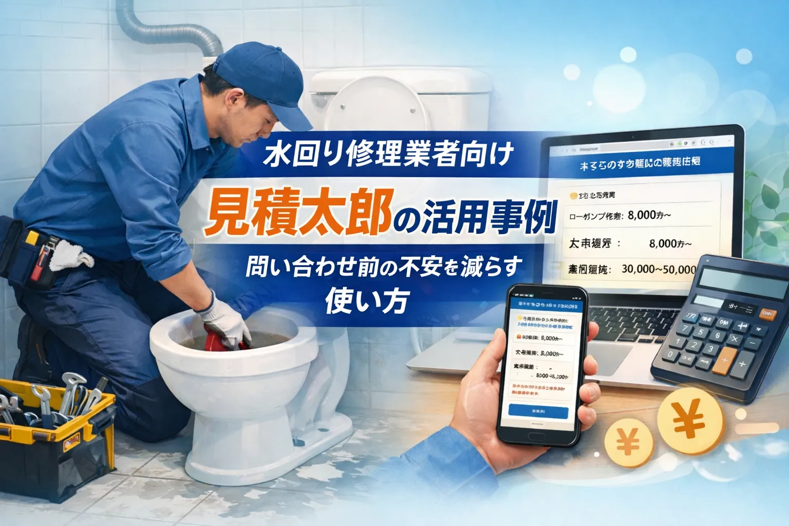 水回り修理業者向け見積太郎の活用事例記事のサムネイル画像
