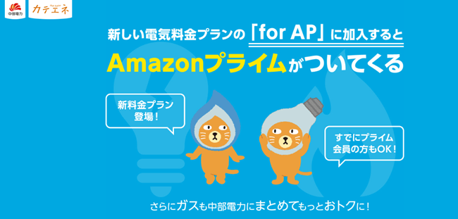 中部電力amazonプライム付きプランを分かりやすく解説します