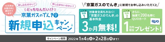 京葉ガスの電気キャンペーンイメージ