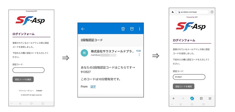 SF-Aspログイン画面